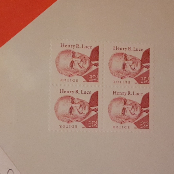 AF 729 Henry R Luce, 32cent block of four - Picture 2 of 3